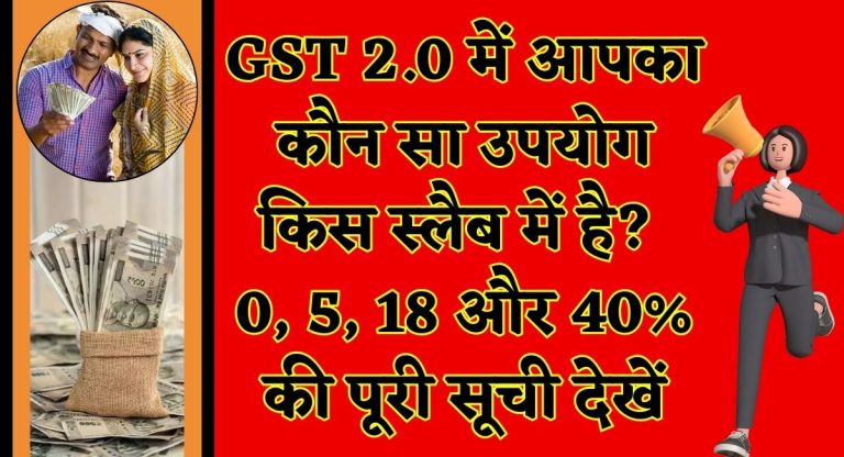 New GST Rates List : GST 2.0 में आपका कौन सा उपयोग किस स्लैब में है? 0, 5, 18 और 40% की पूरी सूची देखें
