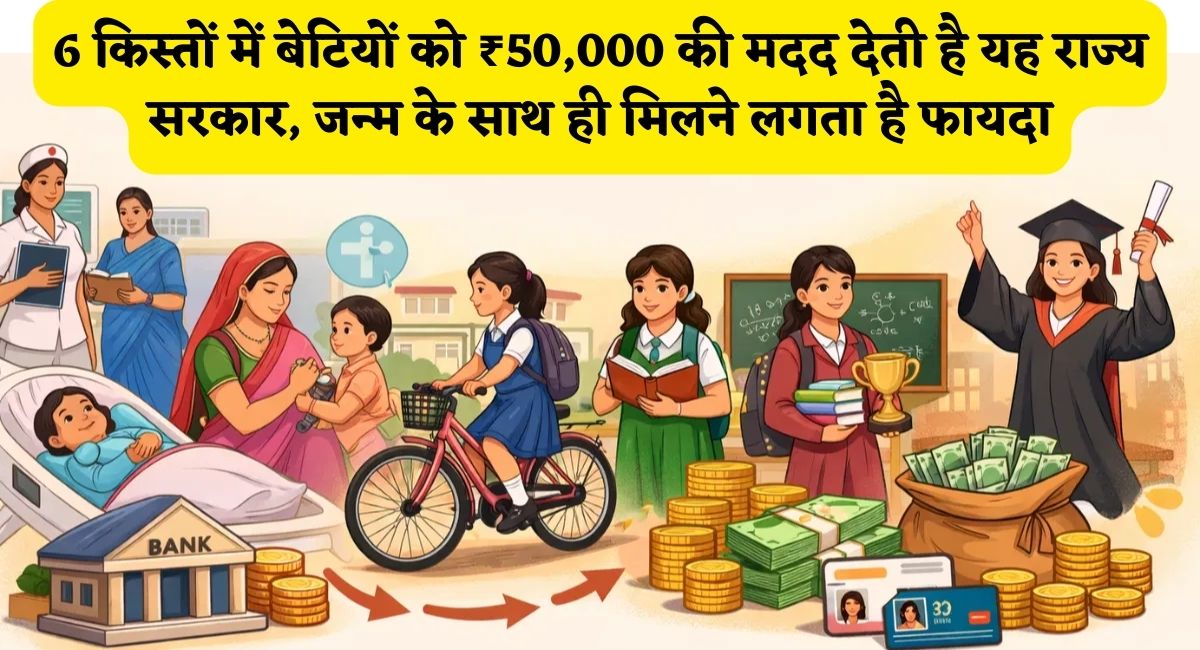 Mukhyamantri Rajshri Yojana : 6 किस्तों में बेटियों को ₹50,000 की मदद देती है यह राज्य सरकार, जन्म के साथ ही मिलने लगता है फायदा