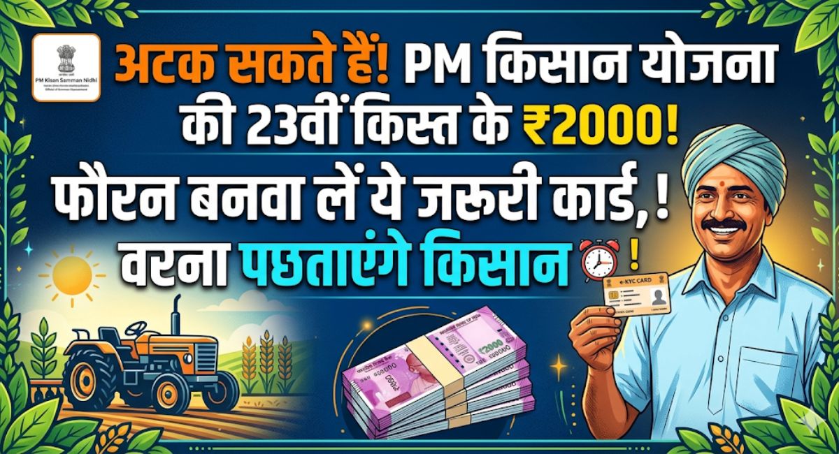 PM Kisan 23rd Installment : अटक सकते हैं! PM किसान योजना की 23वीं किस्त के ₹2000! फौरन बनवा लें ये जरूरी कार्ड, वरना पछताएंगे किसान
