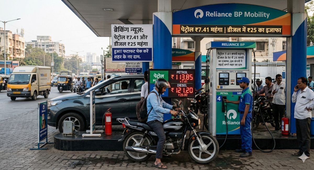 Petrol Diesel Price Today : पेट्रोल 7.41 रुपये महंगा, डीजल के रेट में 25 रुपये का इजाफा, इस कंपनी ने बढ़ाई कीमत, फटाफट चेक करें अपने शहर का दाम