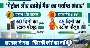 Oil and LPG Stock : 60 दिनों का पेट्रोल-डीजल और 45 दिनों की रसोई गैस बाकी, सरकार ने कहा- चिंता करने की कोई जरूरत नहीं